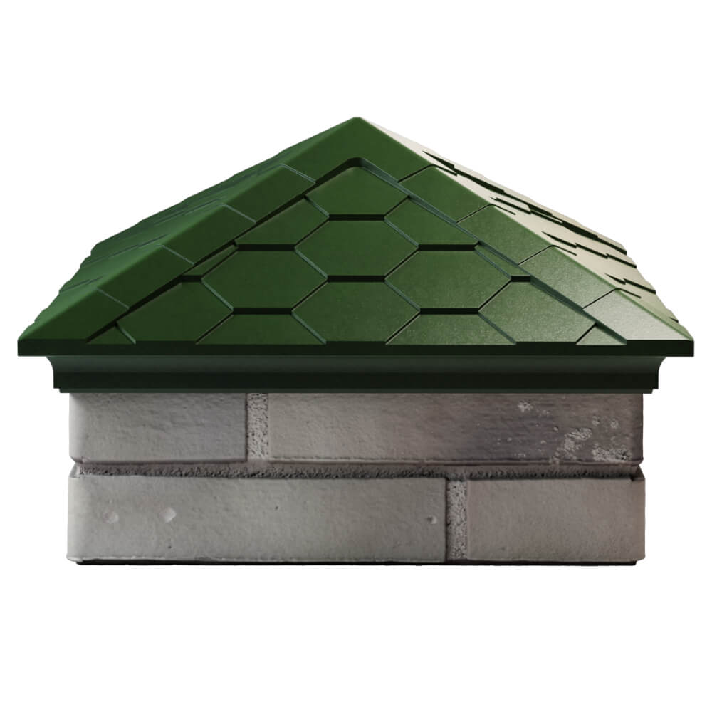 Колпак Zking Эверест Зеленый на столб 1.5х1.5 кирпича (390х390мм) Новочеркасск фото